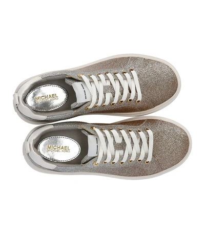 Shop Michael Kors Emmett Glitter Silver Gold Sneaker