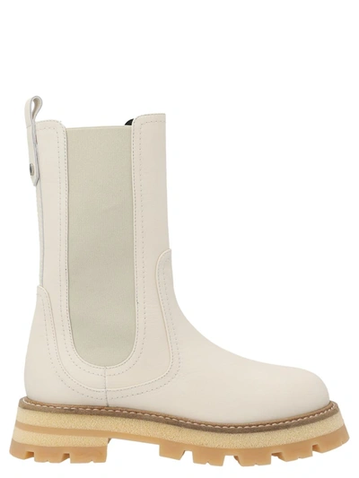 Shop Ermanno Scervino Leather Boots In White