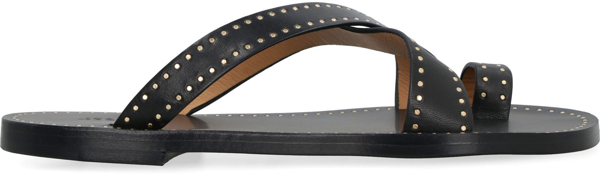 10mm Jinsay Leather Flat Sandals