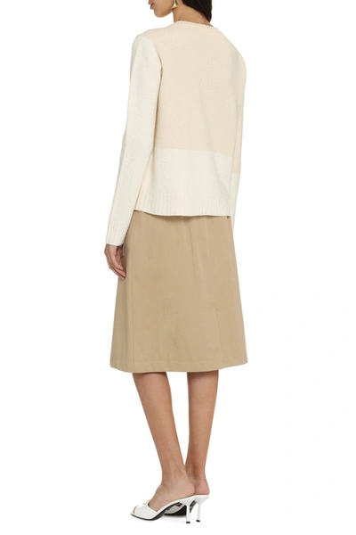 Jil Sander Crew-neck Wool Sweater In Neutral