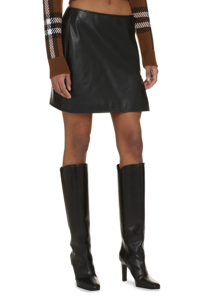 Shop Stand Studio Vegan Leather Mini Skirt In Black