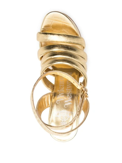 Shop Vivienne Westwood Sandals In Golden