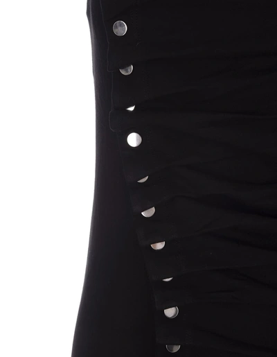 Shop Rabanne Paco  Sleeveless Mini Dress With Drape In Black
