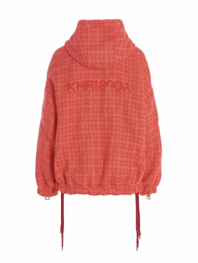 Shop Khrisjoy 'chris Windbreaker Tweed' Jacket In Fuchsia