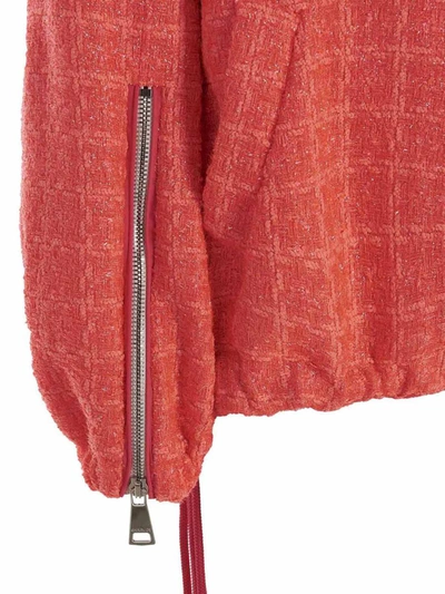 Khrisjoy 'chris Windbreaker Tweed' Jacket In Fuchsia
