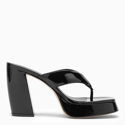 Shop Gia Borghini High Patent Sandal In Black