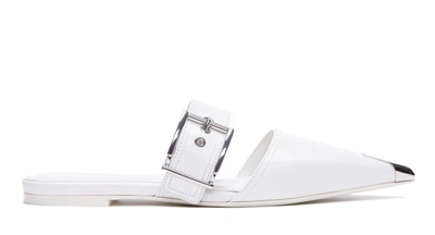 Shop Alexander Mcqueen Flat Shoes In White