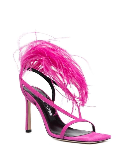 Shop Sergio Rossi Sandals In Dragon Fruit