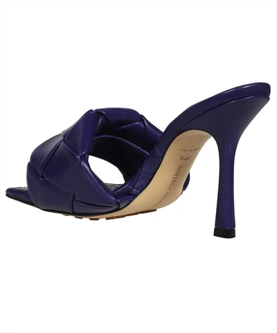 Shop Bottega Veneta Lido Leather Mules In Purple