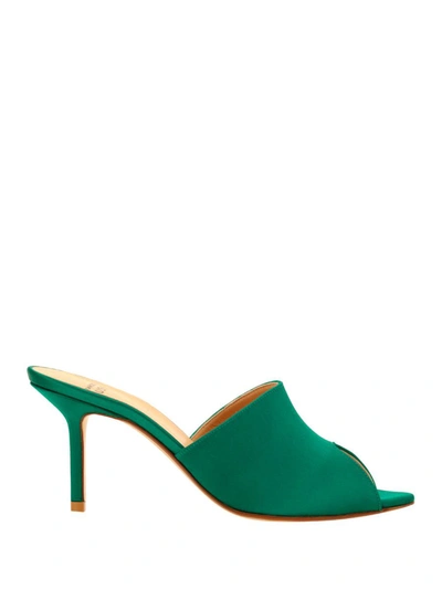 Shop Francesco Russo Sandals In Emerald Green