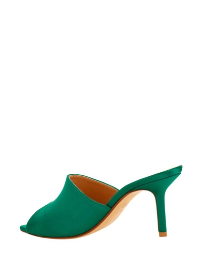 Shop Francesco Russo Sandals In Emerald Green