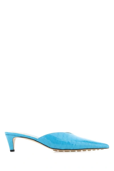 Shop Bottega Veneta Heeled Shoes In Light Blue