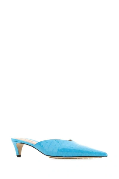 Shop Bottega Veneta Heeled Shoes In Light Blue