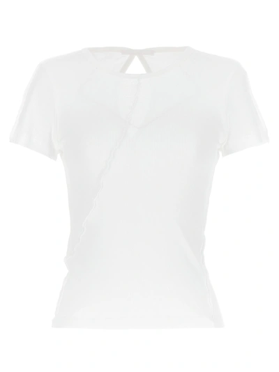 Shop Helmut Lang Costine Cut Out T-shirt In White