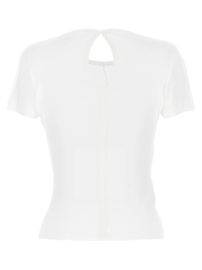 Shop Helmut Lang Costine Cut Out T-shirt In White