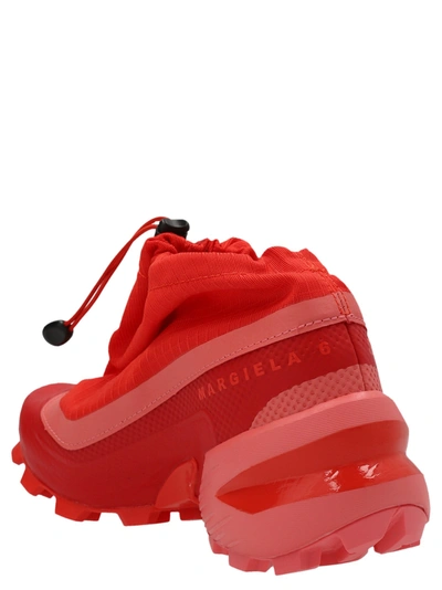 Shop Mm6 Maison Margiela Cross Low Sneakers Red