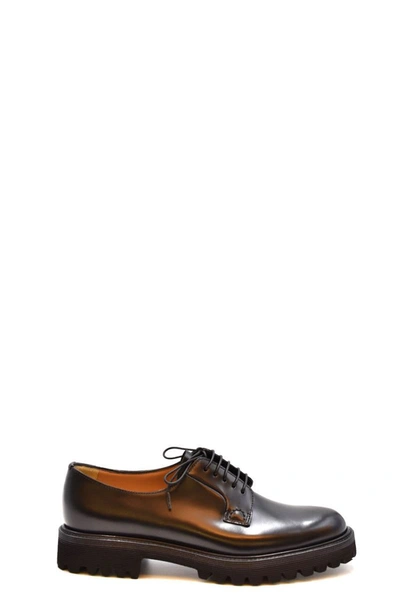 Church's Women's Soft Leather Raffia Derby Shoes In Black