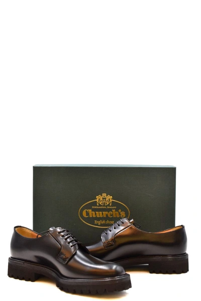 Church's Women's Soft Leather Raffia Derby Shoes In Black