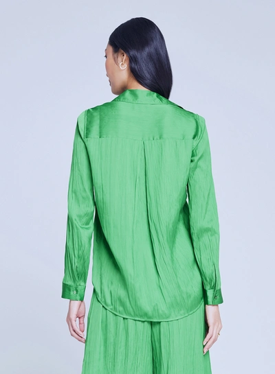 Shop L Agence Nina Blouse In Bright Green