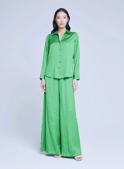 Shop L Agence Nina Blouse In Bright Green
