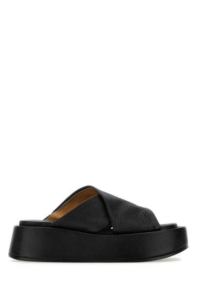 Shop Marsèll Marsell Slippers In Black