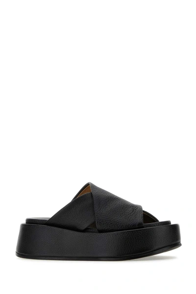 Shop Marsèll Marsell Slippers In Black