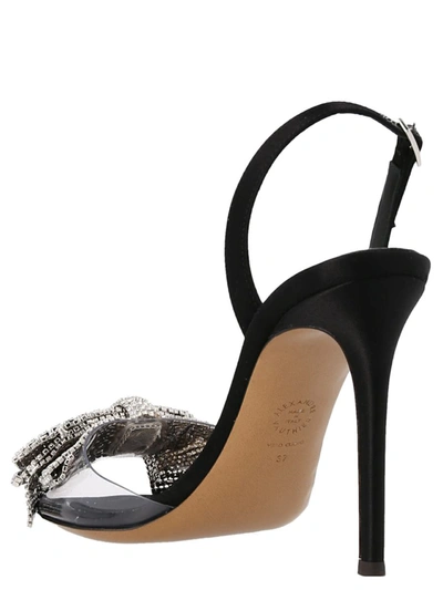 Alexandre Vauthier 105mm Pvc & Satin Sandals In Black