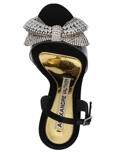 Alexandre Vauthier 105mm Pvc & Satin Sandals In Black