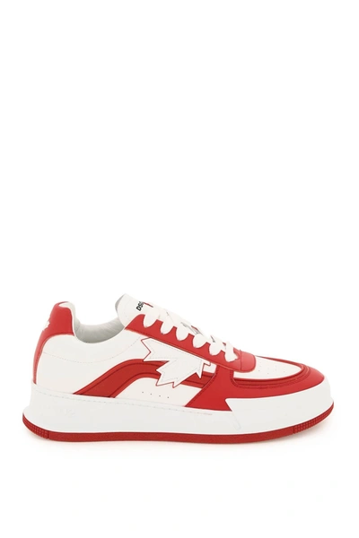 Shop Dsquared2 Leather Canadian Sneakers