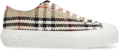 Shop Burberry Fabric Low-top Sneakers In Multicolor