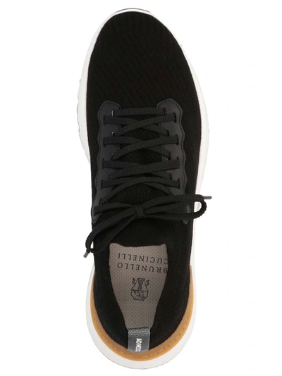 Shop Brunello Cucinelli Running Sock Sneakers Black