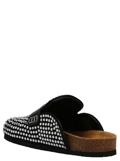 Shop Jw Anderson J.w. Anderson 'crystal Loafer' Sabots In Black