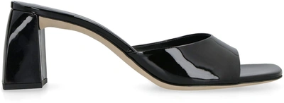 Shop By Far Romy Patent Leather Mules In Black