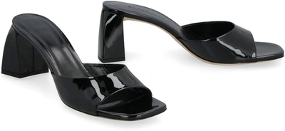 Shop By Far Romy Patent Leather Mules In Black
