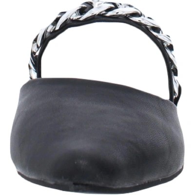 Shop Bcbgeneration Ester Womens Faux Leather Slip On Slides In Black