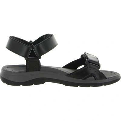 Shop Vionic Leo Mens Leather Strappy Off-road Sandals In Black