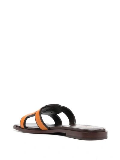 Shop Tod's Sandals Shoes In Yellow &amp; Orange