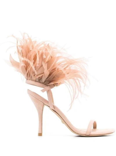 Shop Stuart Weitzman Plume 100 Sandal In Pink