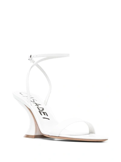 Shop Casadei 'elodie Tiffany' Strappy Sandals In White