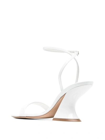 Shop Casadei 'elodie Tiffany' Strappy Sandals In White