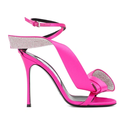 Shop Area X Sergio Rossi Sandals Shoes In Pink &amp; Purple