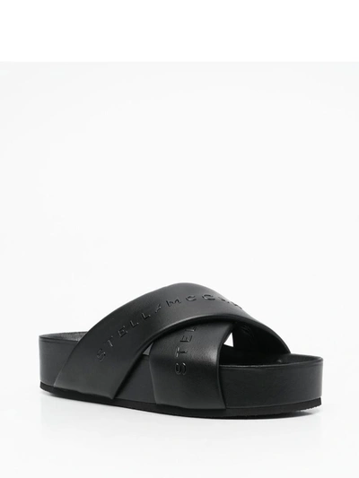 Shop Stella Mccartney Signature Platform Sandals In Black