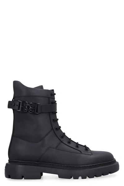 Shop Bally Gioele Leather Ankle Boots In Black