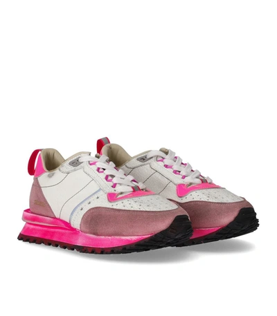 Shop Hidnander Hidn-ander  Tenkei Track Edition White Neon Pink Sneaker