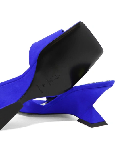 Shop Attico The  "cheope" Mules In Blue