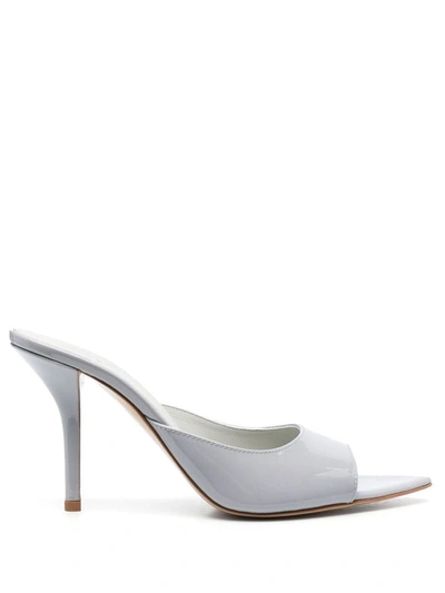 Shop Gia Borghini Pointed Toe Mule Shoes In Grey