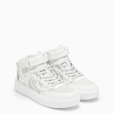 Shop Stella Mccartney Ice-coloured S Wave 2 High-top Sneakers In White