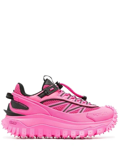 Shop Moncler Grenoble Trailgrip Low Top Sneakers In Fuchsia