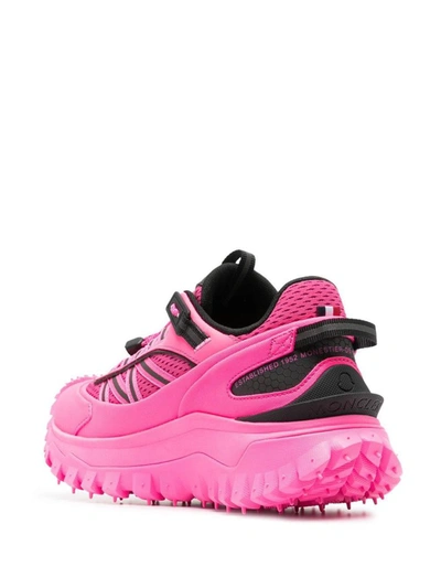 Shop Moncler Grenoble Trailgrip Low Top Sneakers In Fuchsia