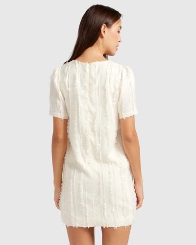 Shop Belle & Bloom Star Child Textured Mini Dress In White